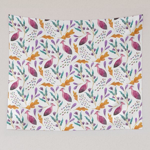 Item preview, Folk-Art Peacocks | Pink designed and sold by RebeccaFlaherty.
