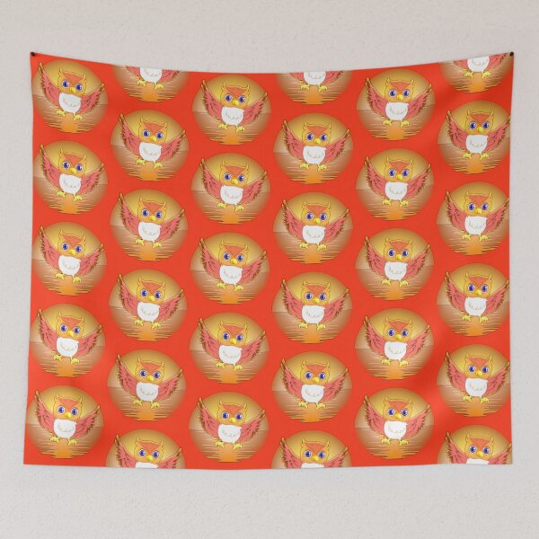 Item preview, Cute Owl With Sunset Pattern Design designed and sold by Zareen Sayyed.