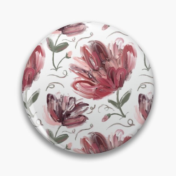 Item preview, Hand Painted Soft Pink Flower on White Background designed and sold by cozycaroline.