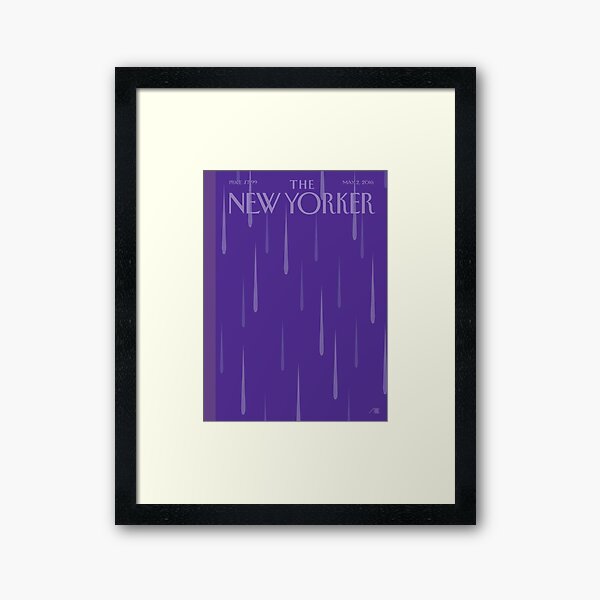 Prince Purple Rain New Yorker Magazine Cover Framed Art Print