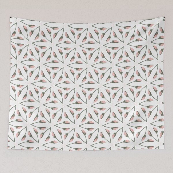 Item preview, Hand Painted Rose Buds on White Background designed and sold by cozycaroline.