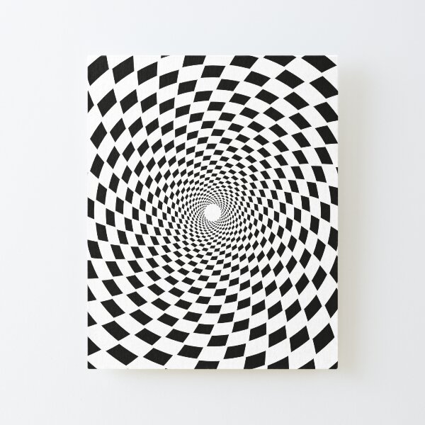 Hypnotic Spiral Pattern Visual Illusion Canvas Mounted Print