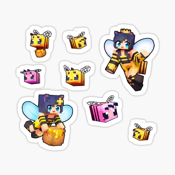 Aphmau Bee Queen Sticker Pack Minecraft Bees Sticker