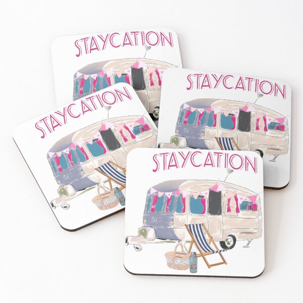 Item preview, Staycation Vintage Caravan Trailer  designed and sold by Leatextileart.