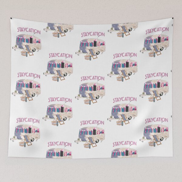 Item preview, Staycation Vintage Caravan Trailer  designed and sold by Leatextileart.