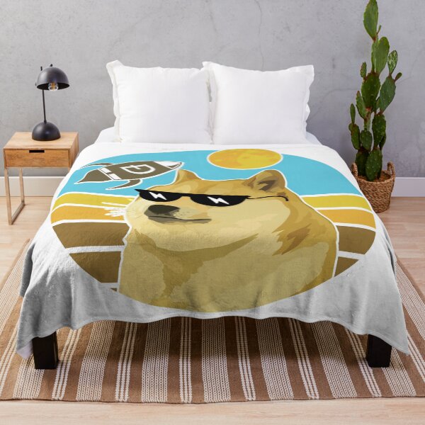 Item preview, Doge Sunglasses Dogecoin Rocket Moon Sunset designed and sold by SenGift.