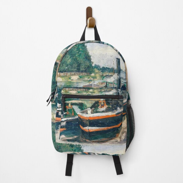 Item preview, Impressionist Art Barges at Pontoise (1876) by Camille Pissarro designed and sold by Designedbysm.