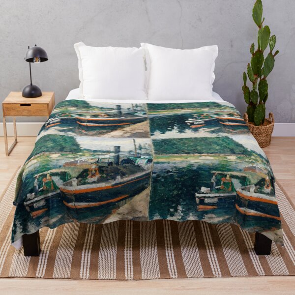 Item preview, Barcazas de arte impresionista en Pontoise (1876) de Camille Pissarro designed and sold by Designedbysm.