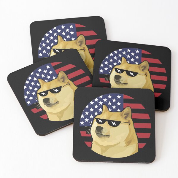 Item preview, Doge Sunglasses Dogecoin American Flag  designed and sold by SenGift.