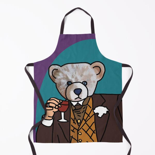 Item preview, Bear In Suit Drinking Wine Portrait designed and sold by ellenhenry.