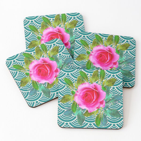 Item preview,  ROSE GARDEN ART TEAL-WHITE ABSTRACT CLOUD PATTERN designed and sold by sharlesart.