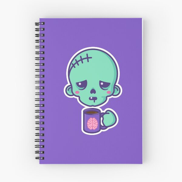 Item preview, Taza de café zombie kawaii cansado con cerebros (wo) designed and sold by SugarNBones.