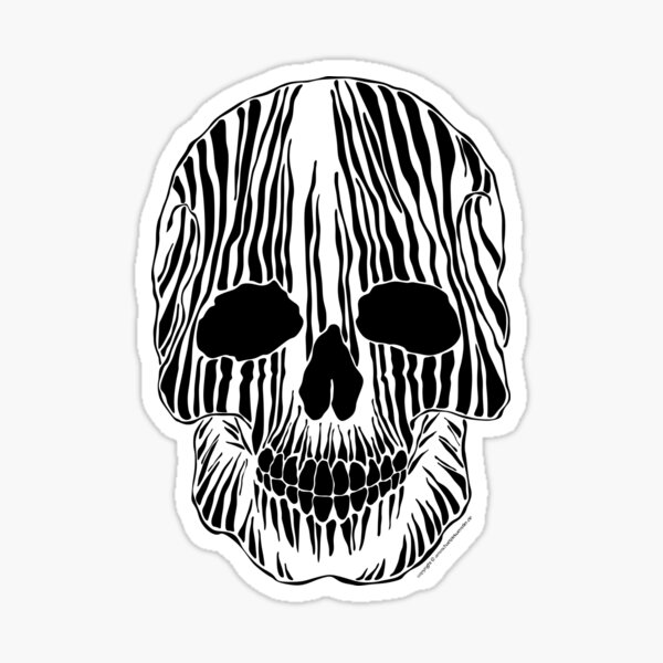 skull 5 black Sticker