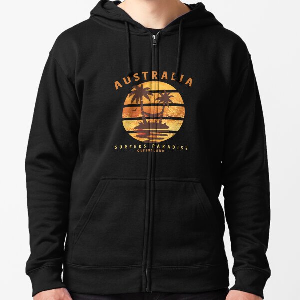 Gold Coast Sunset Surfers Paradise Queensland Zipped Hoodie