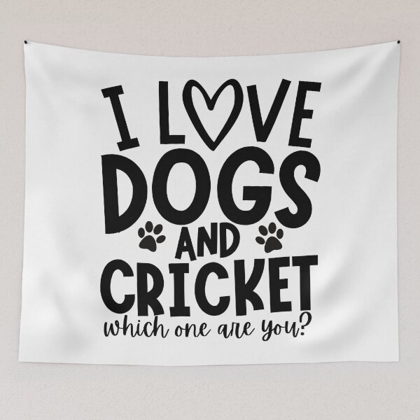 Item preview, I love dogs and cricket. Which one are you? designed and sold by TheGreenGoat.