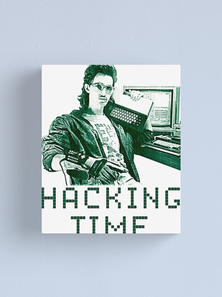 Thumbnail 1 of 3, Canvas Print, Hacking Time designed and sold by FroxDesign.