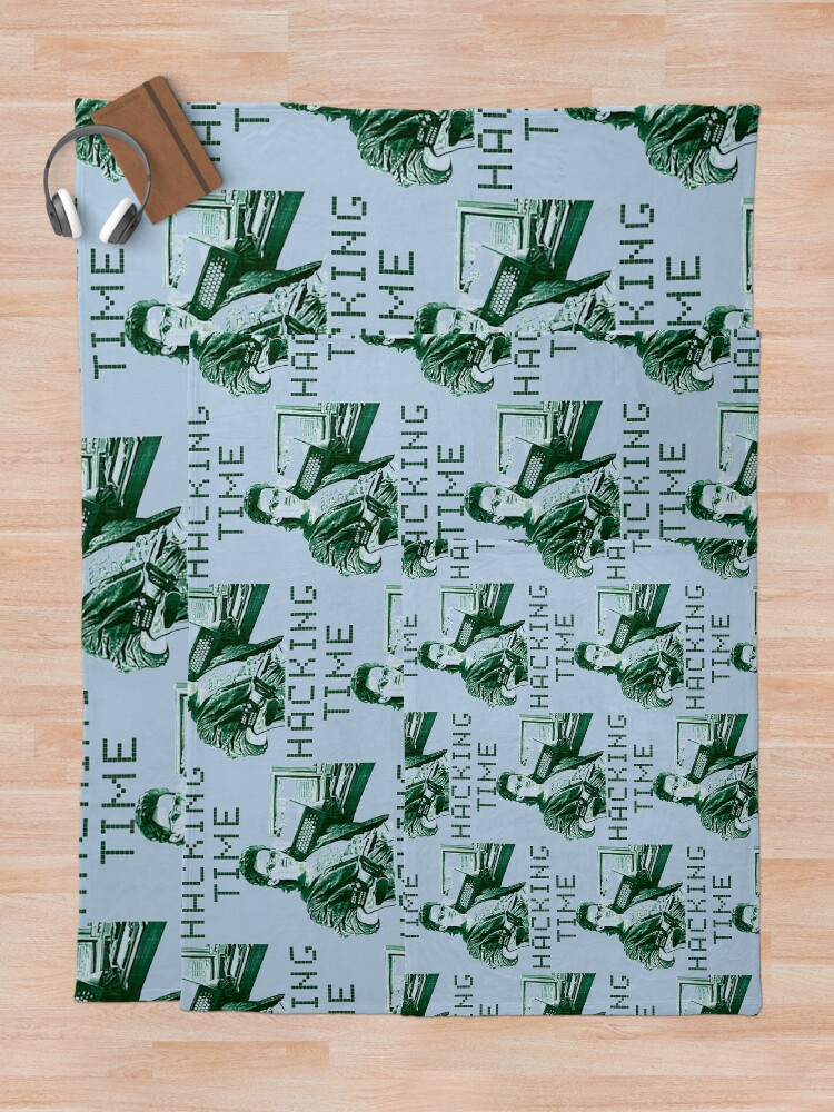 Thumbnail 5 of 6, Throw Blanket, Hacking Time designed and sold by FroxDesign.