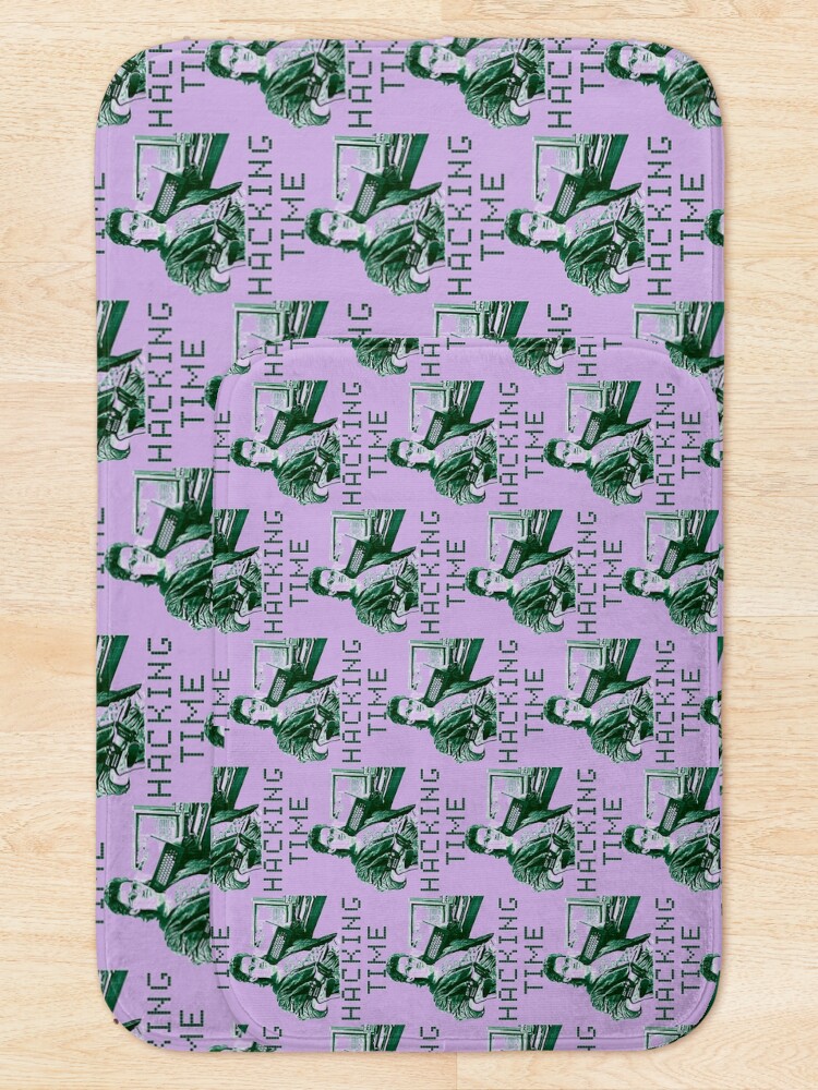 Thumbnail 5 of 6, Bath Mat, Hacking Time designed and sold by FroxDesign.