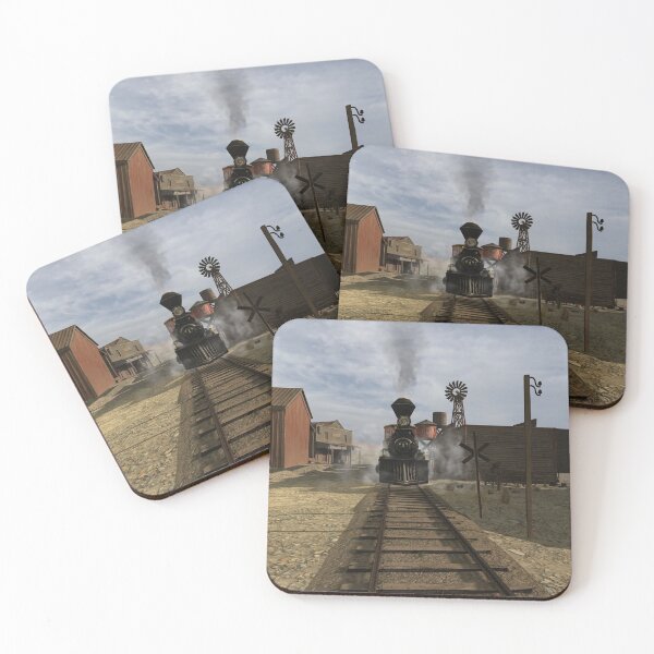 Item preview, Locomotive at the train station in the Wild West designed and sold by hen-anci-worlds.