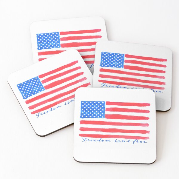Item preview, Memorial Day Flag Freedom Isn't Free Water Color designed and sold by TeeFuns.
