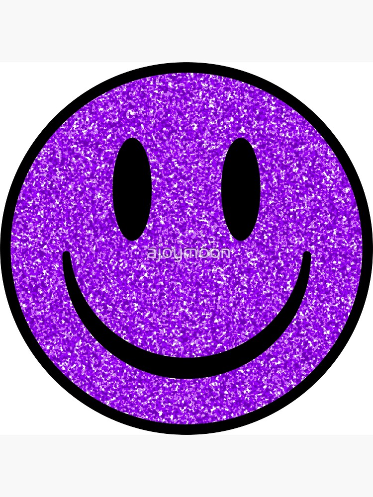 "Glitter Purple Smiley Face" Canvas Print for Sale by ajoymoon Redbubble