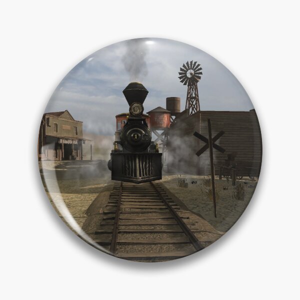 Item preview, Locomotive at the train station in the Wild West designed and sold by hen-anci-worlds.