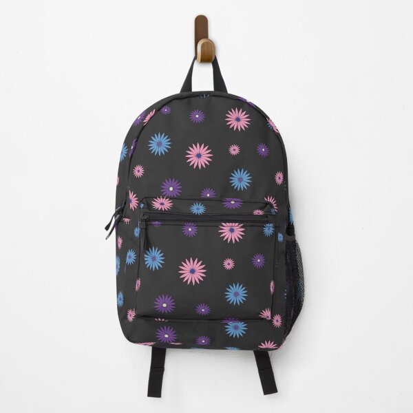 Item preview, Colorful daisies on dark gray background pattern designed and sold by BLMcreations.