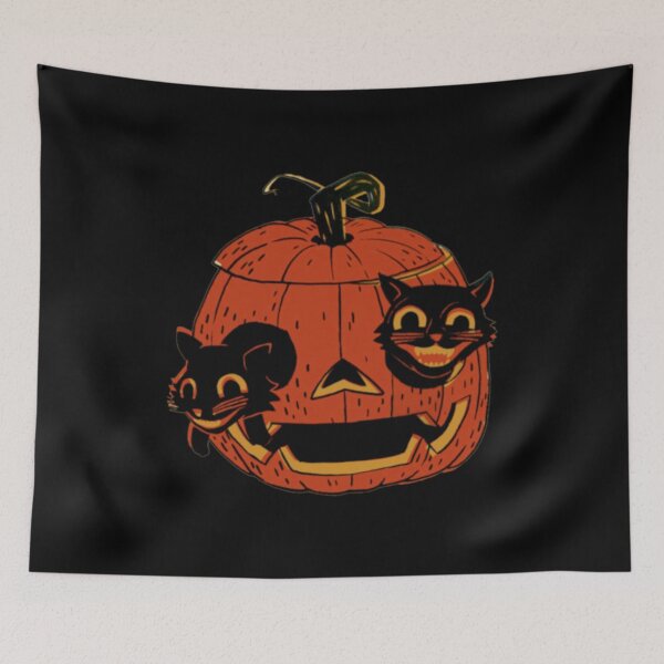 Item preview, Vintage Halloween Black Cats - Scaredy Cat designed and sold by Epitome Girl.