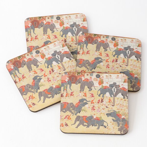 Item preview, Maharana Raj Singh Observing an Elephant Fight designed and sold by HinduArtGallery.
