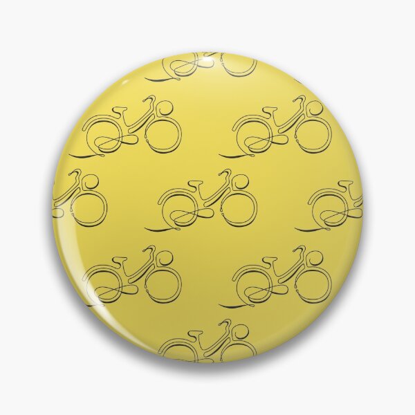 Item preview, Line art bicycle yellow pattern designed and sold by EngineerGoC.