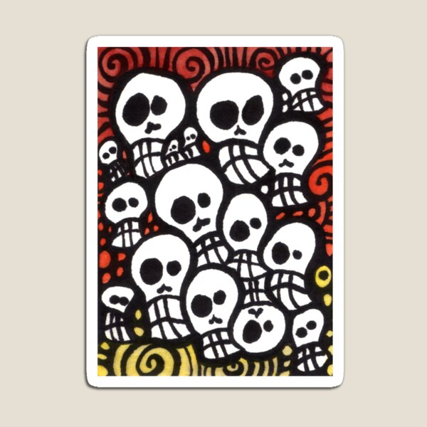 Day of the Dead Sugar Skull Crowd Magnet