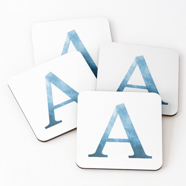 Item preview, Watercolor Blue Letter A designed and sold by BoldNFresh.