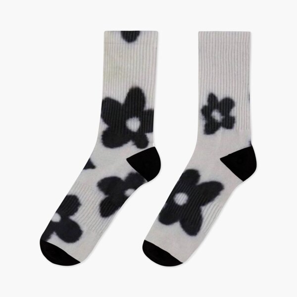 Item preview, Fuzzy Flower Pattern Black & White designed and sold by zrvby.