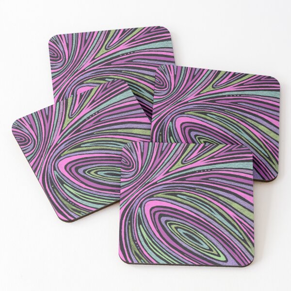Item preview, Vortex Abstract Pattern Pink Green designed and sold by Dawn Anthes.