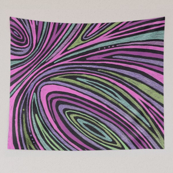 Item preview, Vortex Abstract Pattern Pink Green designed and sold by Dawn Anthes.