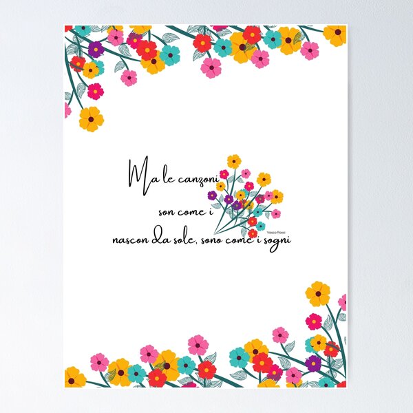 Item preview, Ma le Canzoni son come i fiori  designed and sold by sweeitie1986.