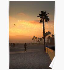 Los Angeles - Venice Beach at Sunset Poster