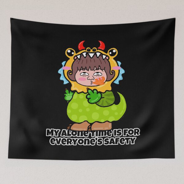 Item preview, My alone time is for everyone's safety. Middle finger girl in colorful monster costume designed and sold by Ms-Wgaf.