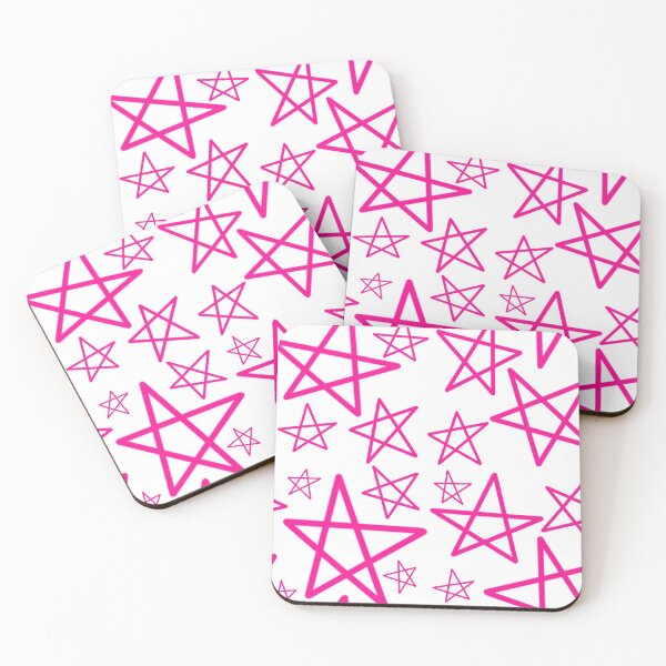 Item preview, Hot pink star pattern designed and sold by taylor-lang.