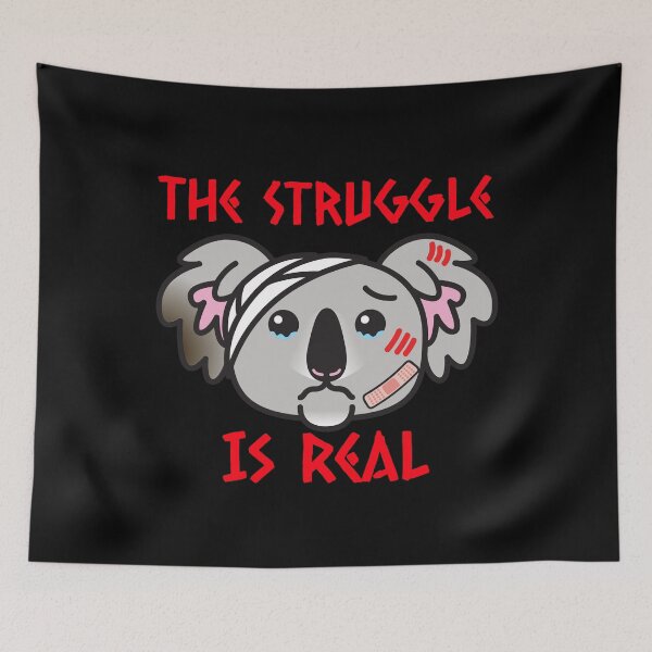 Item preview, The Struggle is Real Australian Koala designed and sold by ModkMerch.