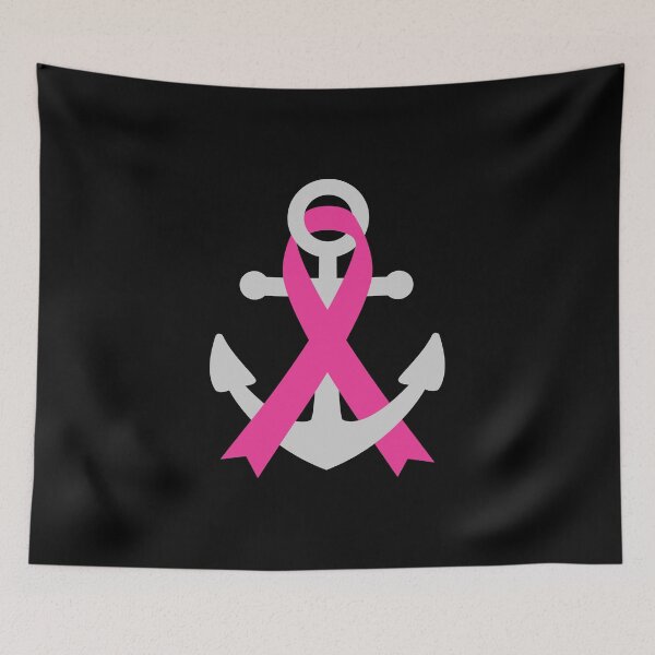 Item preview, Breast Cancer Awareness- Pink Anchor Ribbon designed and sold by HDPrinting.