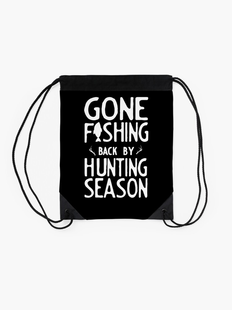 Gone Fishing Drawstring Bag