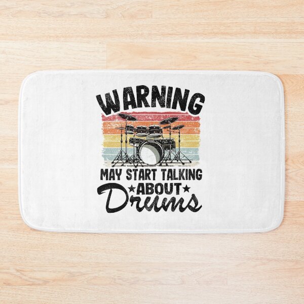Item preview, Warning May Talk About Drums Funny Drummer Gift Vintage designed and sold by Stronzi.