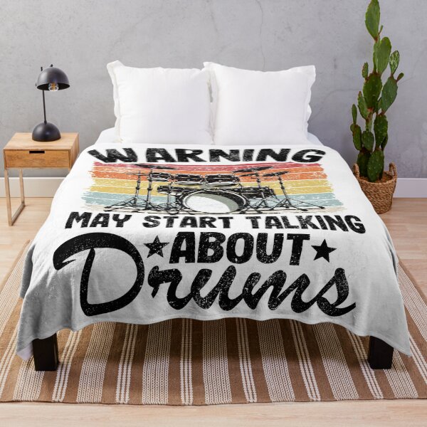 Item preview, Warning May Talk About Drums Funny Drummer Gift Vintage designed and sold by Stronzi.
