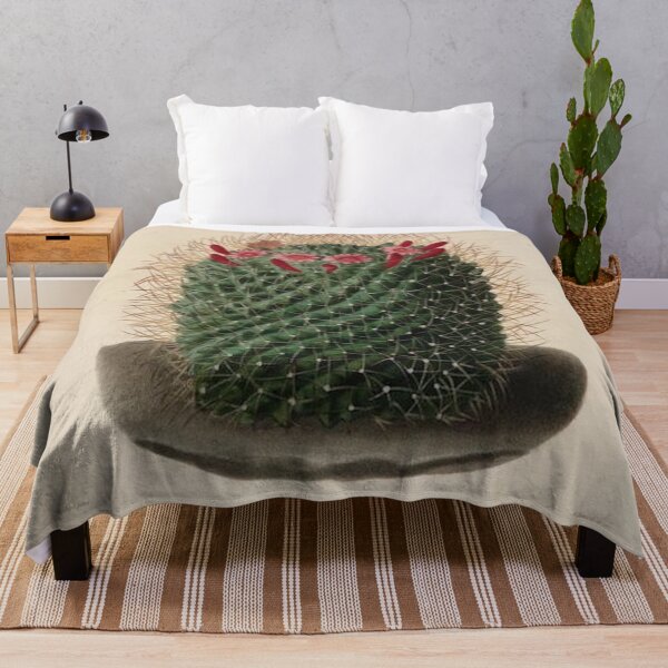 Item preview, Vintage Cactus Illustration with Red and Pink Flowers designed and sold by xostarboyxo.