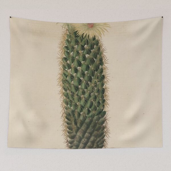 Item preview, Vintage Cactus Illustration with Yellow Flowers designed and sold by xostarboyxo.