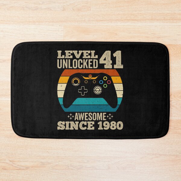 Item preview, level 41 unlocked awesome since 1980, vintage 1980 shirt, 41st birthday, 41st birthday ideas, gaming shirt, gaming birthday, birthday gamer designed and sold by T-DESIGNEDZ.