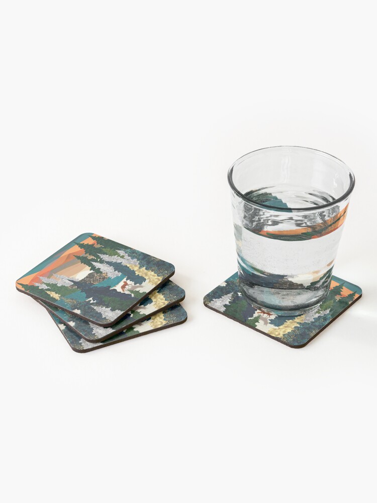 Alternate view of Amber Fox Coasters (Set of 4)