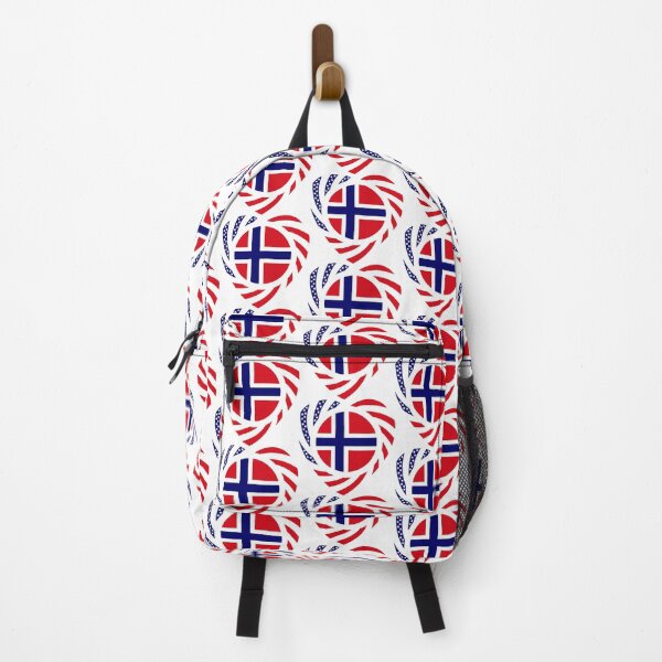 Item preview, Norwegian American Multinational Patriot Flag Series (Heart) designed and sold by Carbon-Fibre Media.