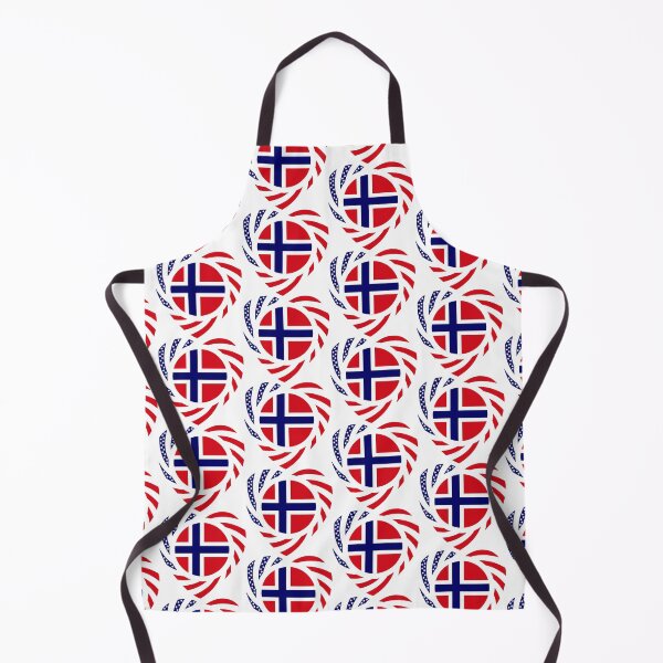 Item preview, Norwegian American Multinational Patriot Flag Series (Heart) designed and sold by Carbon-Fibre Media.